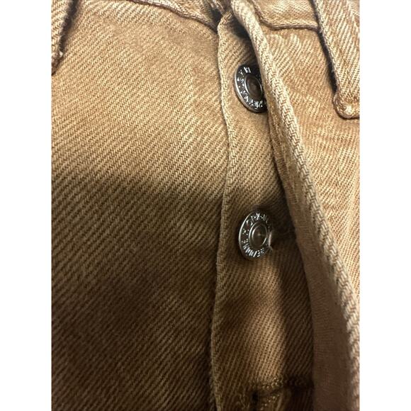 RE/DONE Jeans 70s Ultra High Rise Stove Pipe Washed Terracotta Fray Ankle Sze 26 - Picture 9 of 14